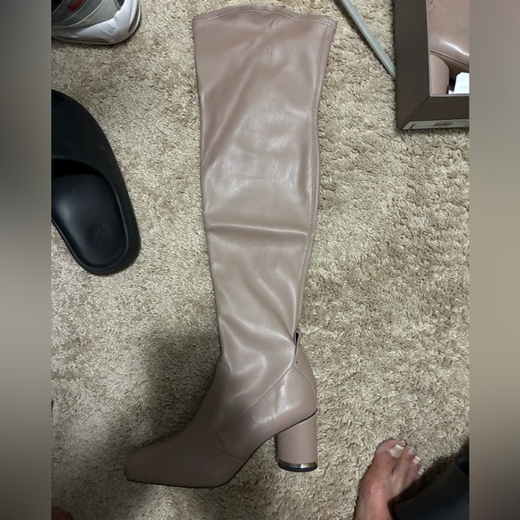 Franco Sarto Over Knee Nude Thigh high Boots Taupe US 8 - Picture 13 of 13